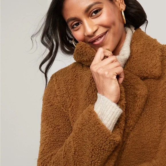 Cozy Brown Sherpa Teddy Coat - Picture 9 of 11